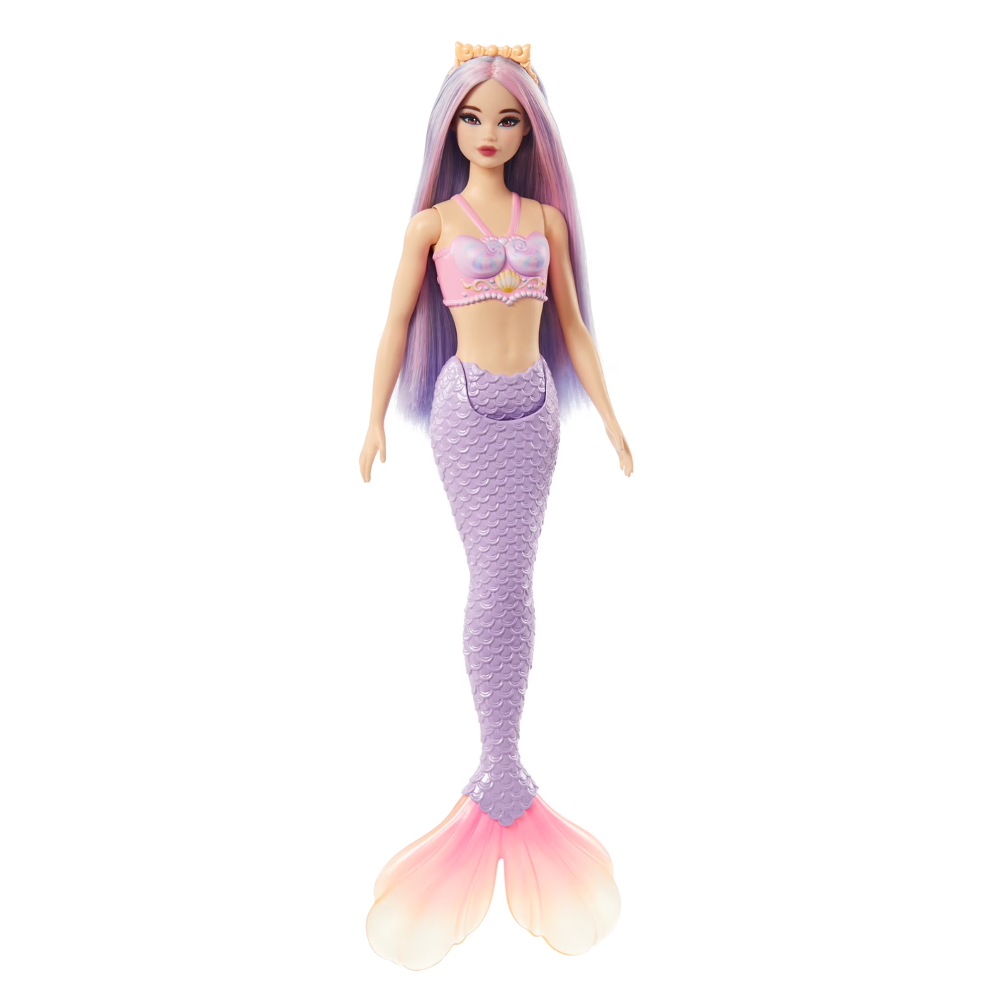 Barbie Boneca Sereia com Cabelo Rosa e Lilás
