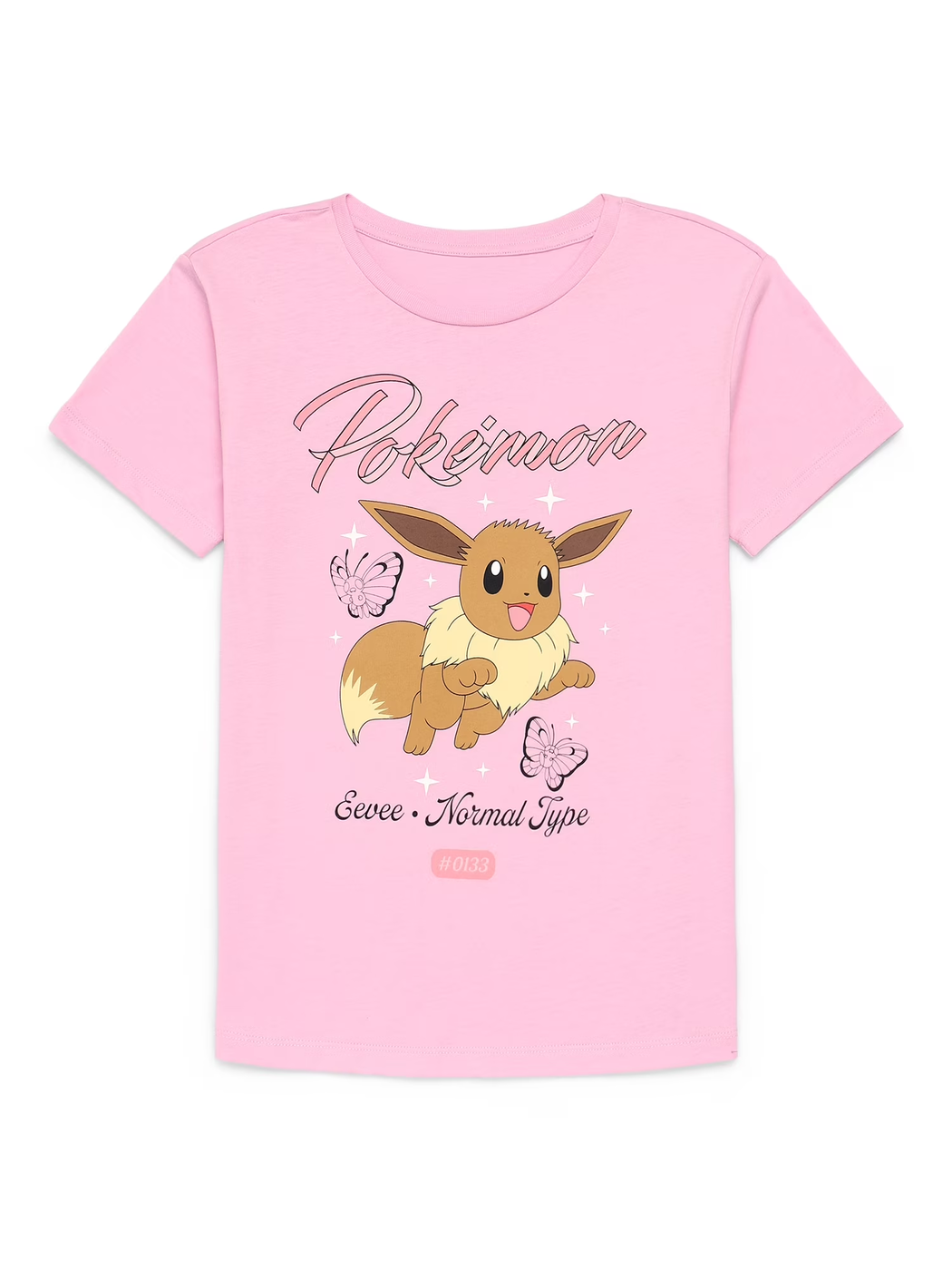 Pokémon Eevee T-shirt Manga Curta Rapariga Rosa EU 128