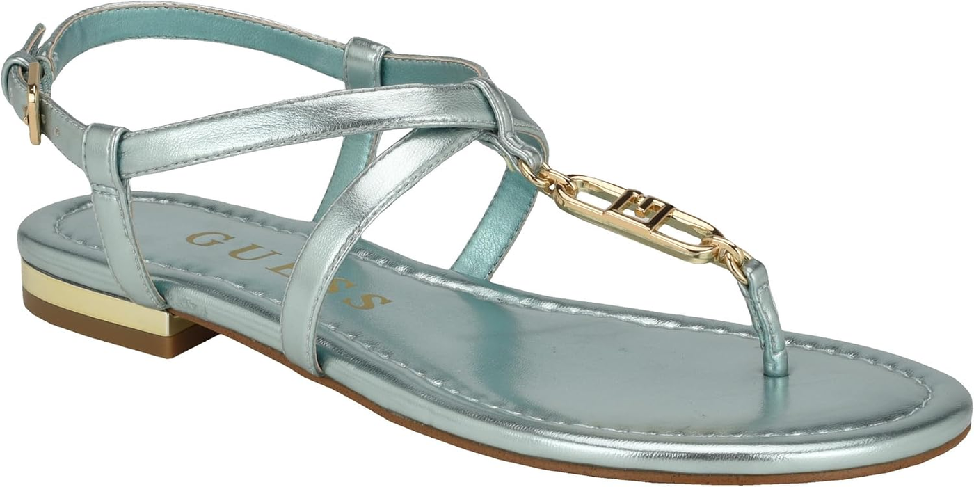 Guess Meaa Sandália Rasa T-Strap Feminina