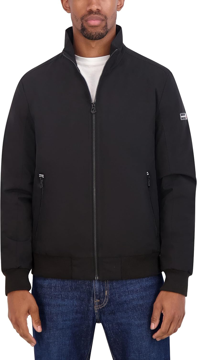 Nautica Casaco Corta-Vento Bomber Leve Homem Preto