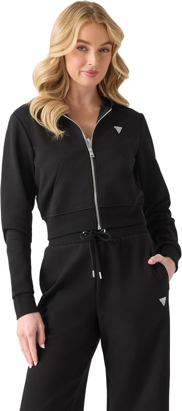 GUESS Casaco com Capuz e Fecho Kora Mulher Preto W6GQ17K6936