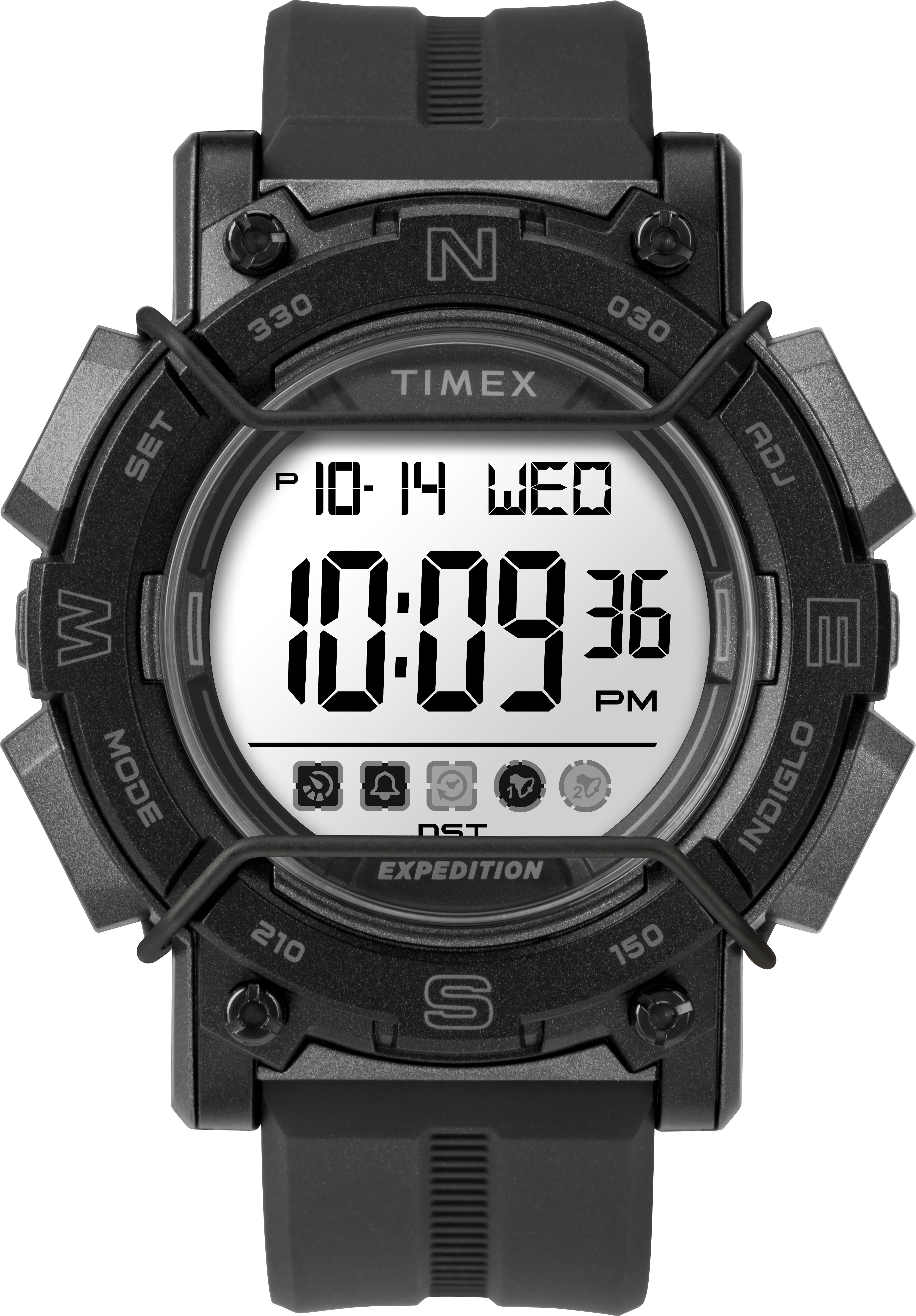 Timex TW4B18100 Men's Expedition   Chrono-Alarm-Timer 47mm Black Resin Strap Watch