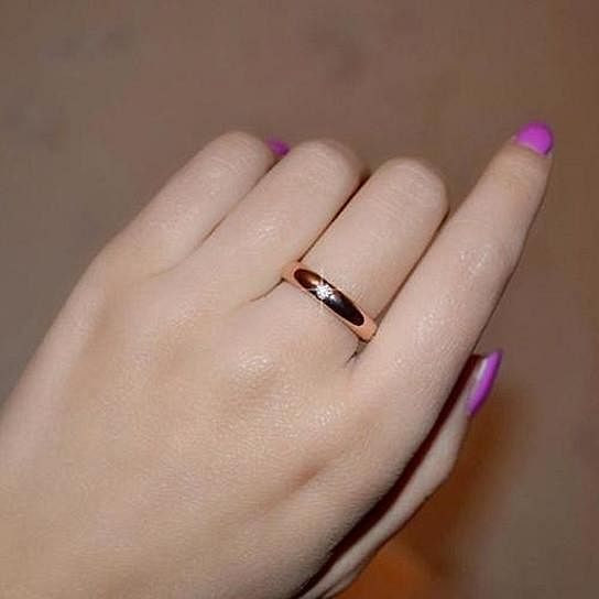 Size: Gold,Ring Size: 6 - Ella Eternity Band With 4 Crystals Classic Stackable Ring