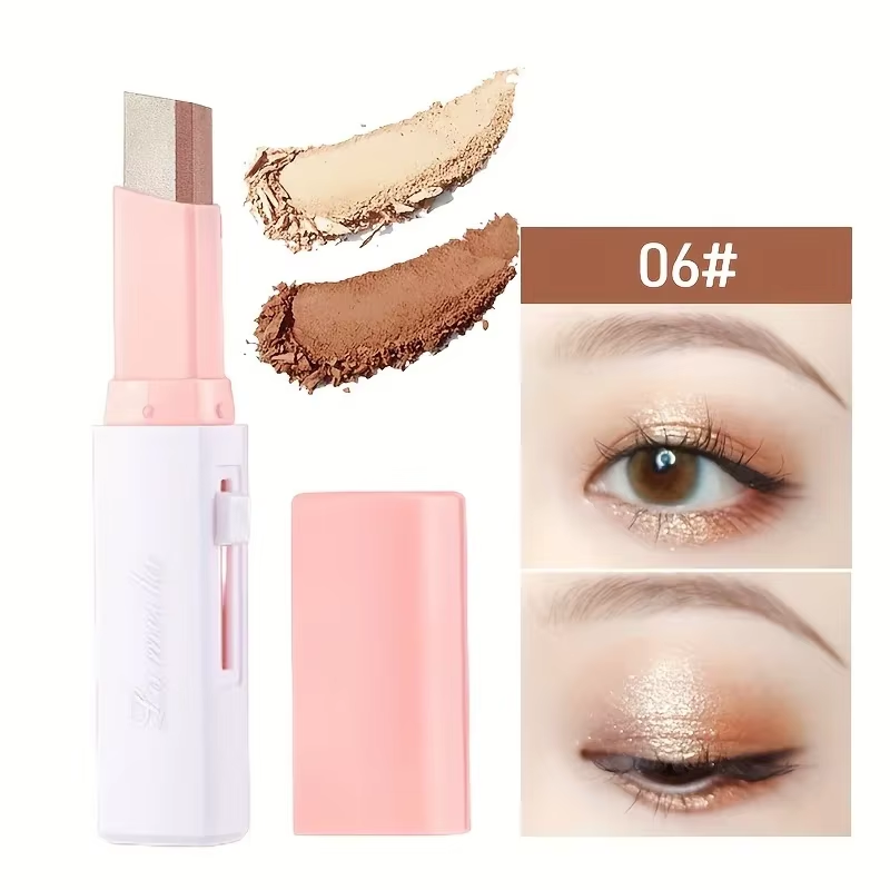 2 in 1 Pearly Highlighter Eyeshadow Stick Glitter Eyeshadow Eyeliner Stick Eyes Makeup Cosmetics Make up Waterproof Long Lasting