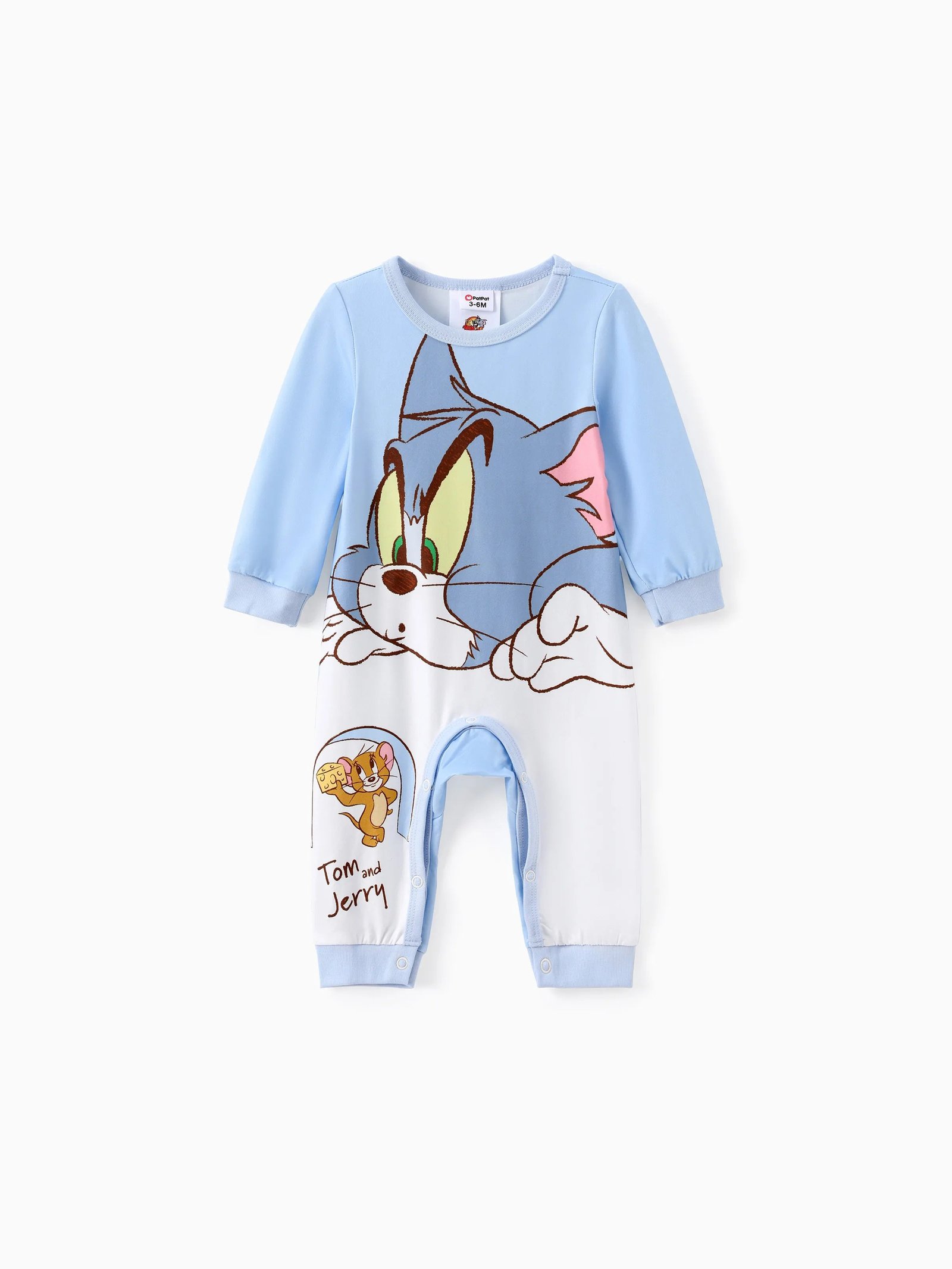 Tom and Jerry Baby Boy/Girl Cute Pattern Print Jumpsuit Blue