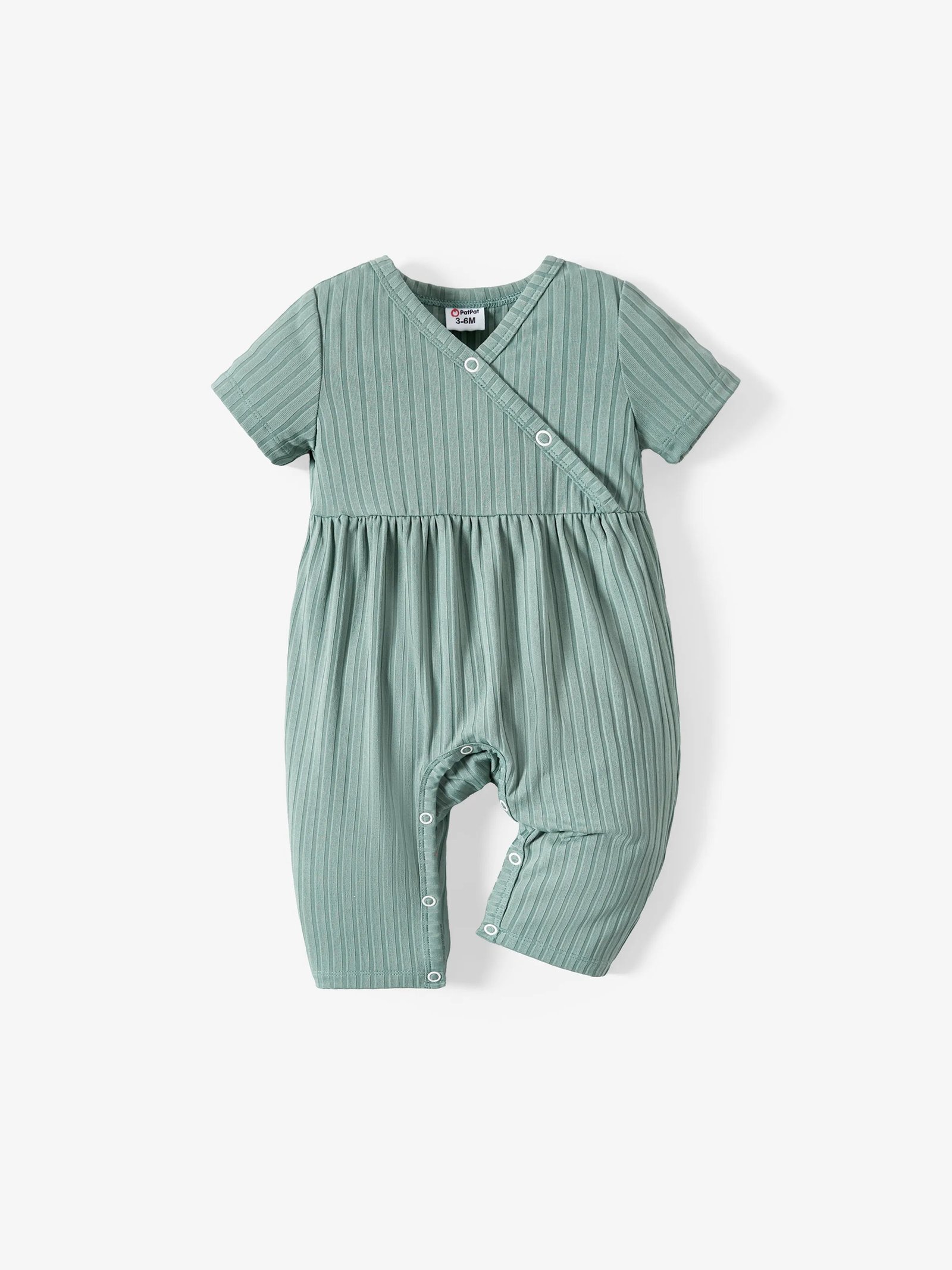 Baby Girl Clothes Floral Print Jumpsuit Graygreen
