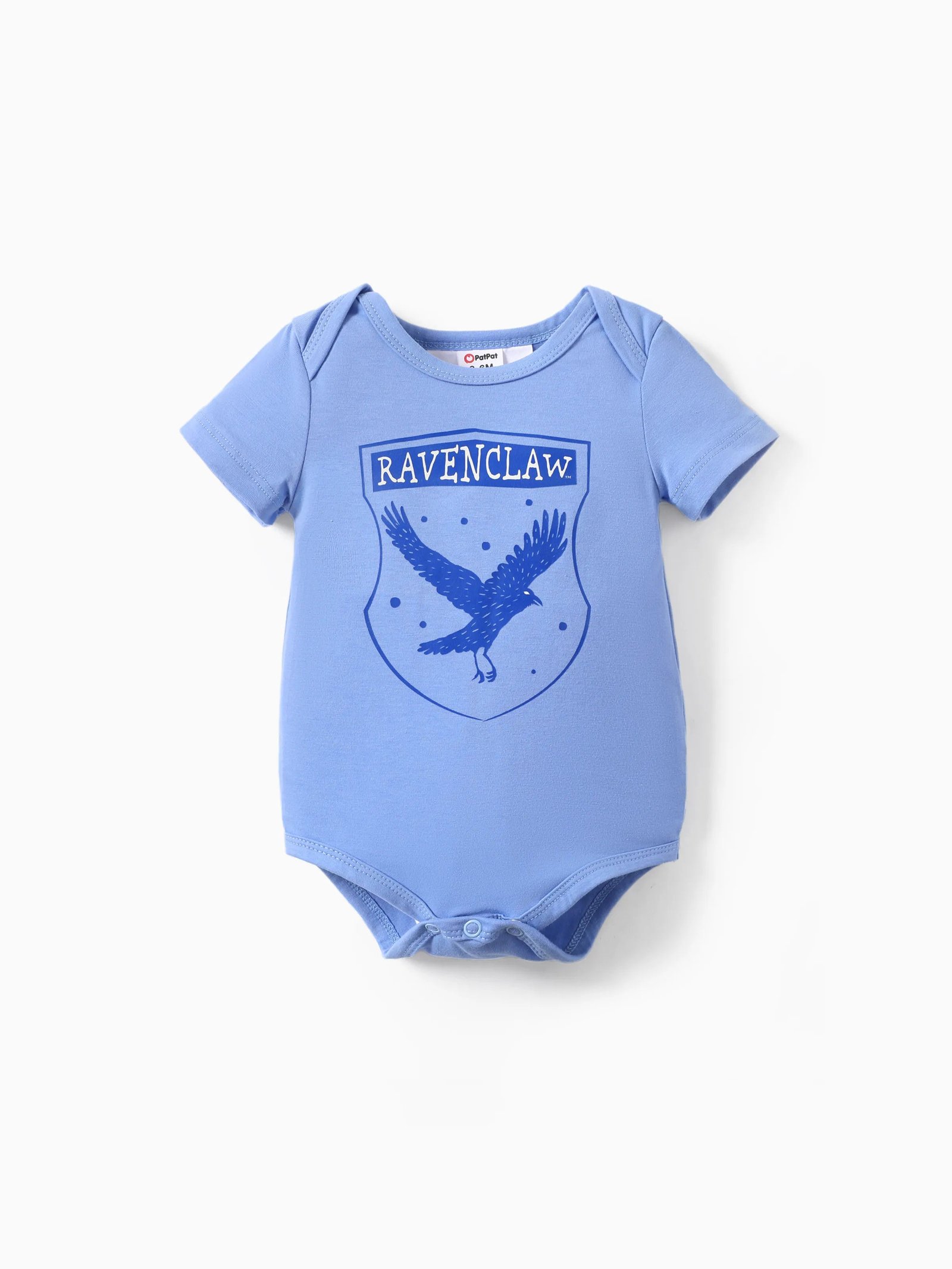 Harry Potter 1Pc Baby Boy College Badge Pattern Romper Royal Blue