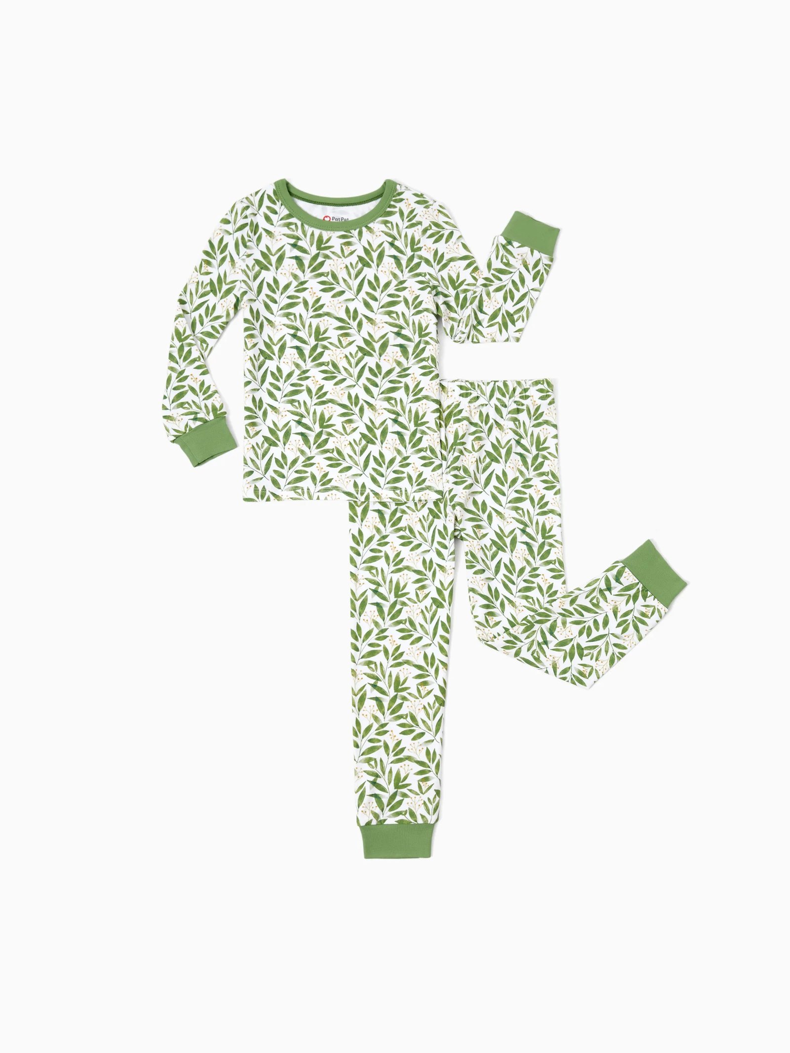 Christmas / Halloween Pajama 2-Piece Bamboo Pajamas Set with Childlike Print for Baby / Toddler( Snug-Fitting) Green
