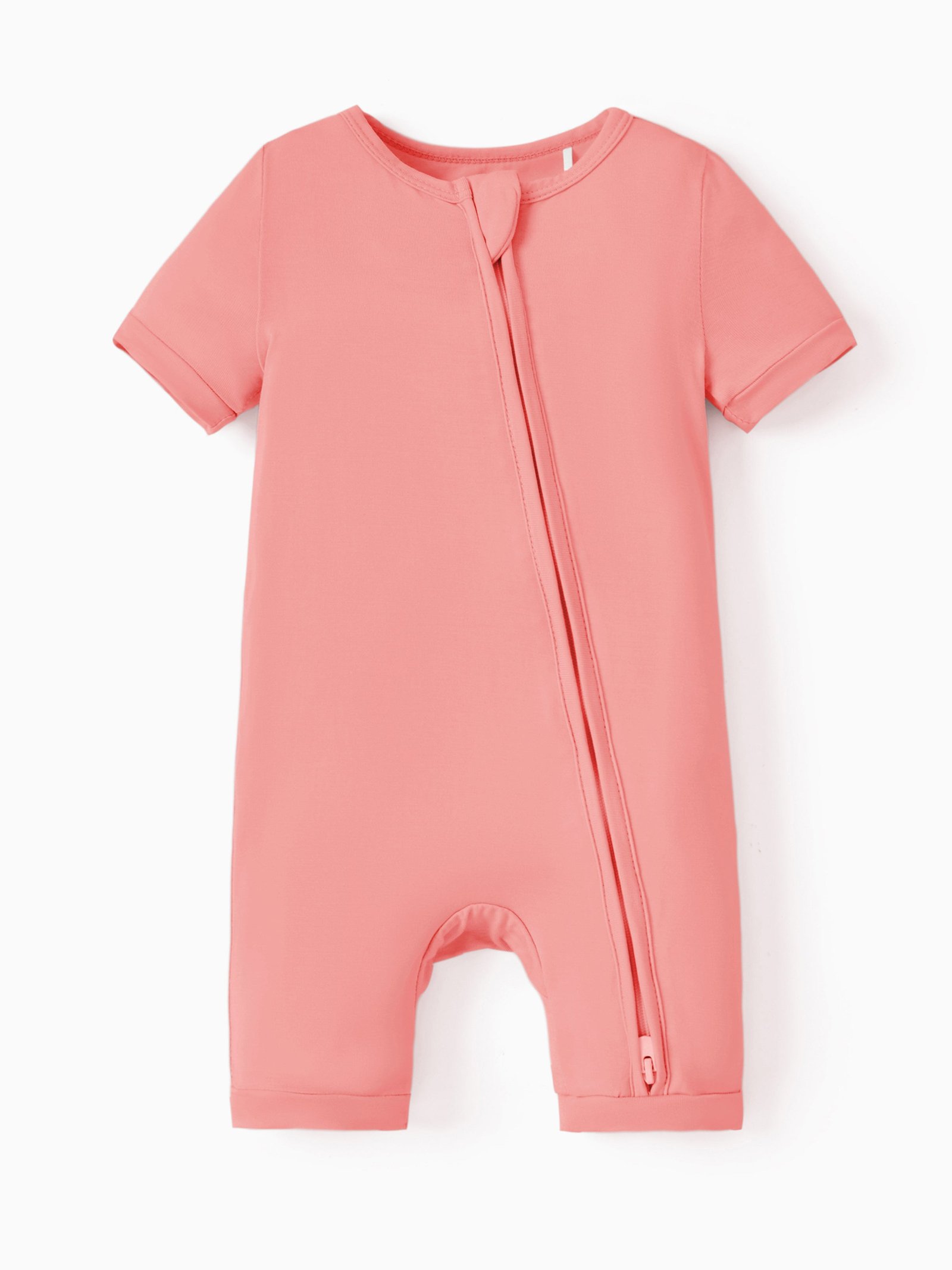 Bamboo Baby Boy / Girl 2-Way Zip Onesies anti Slip Childlike Food Pattern Bamboo Sleepwear (Snug-Fitting) Pink