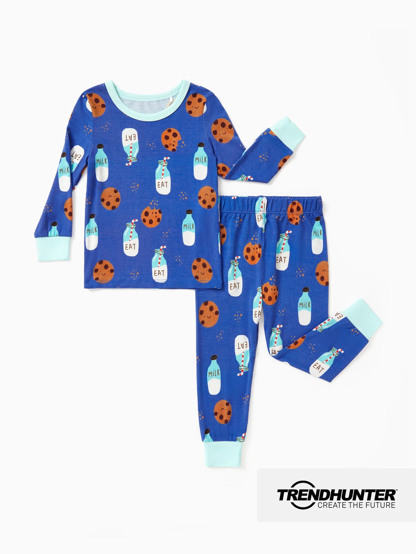 Bamboo Baby/Toddler 2-Piece Childlike Animal Print Snug-Fitting Pajamas Set Blue
