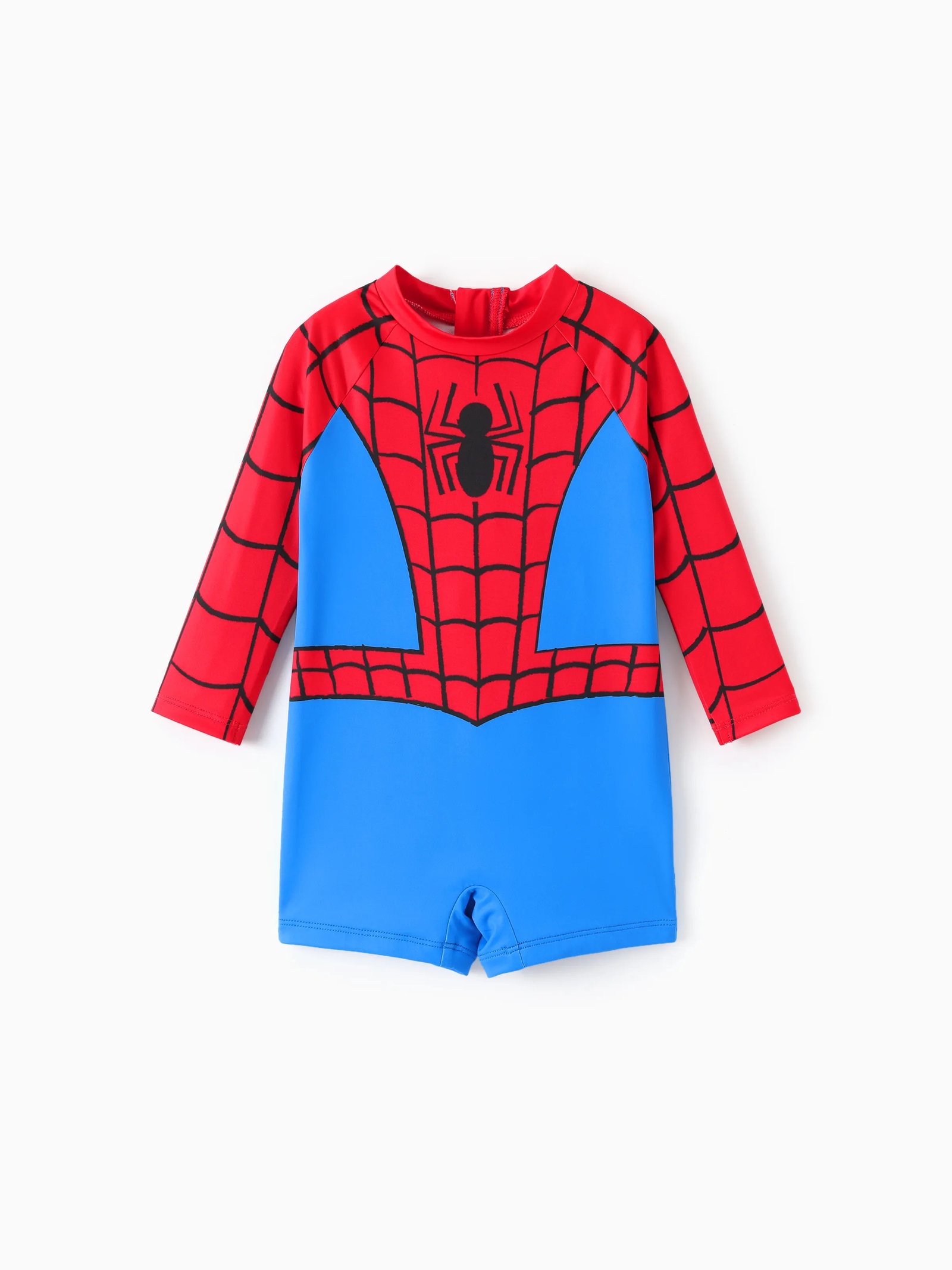 Marvel Baby/Toddler Boy Spider-Man UPF30+ Colorblock Print Swimsuit Red