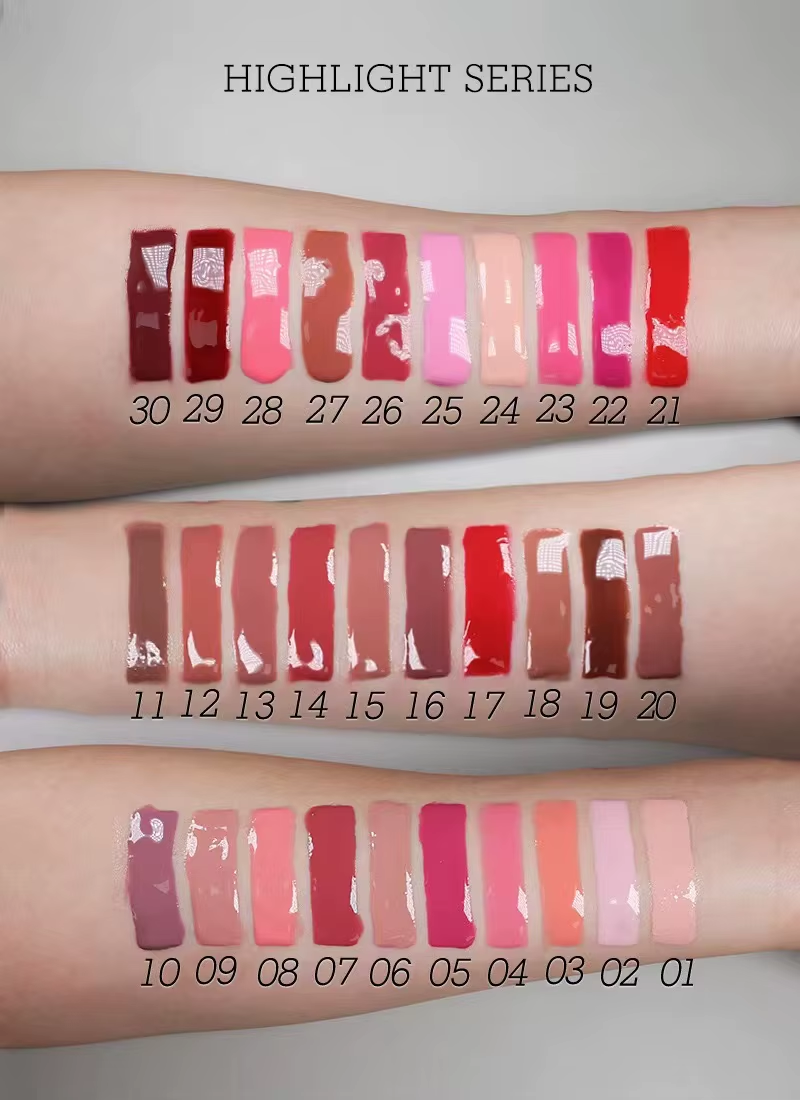 Hot Selling Cosmetics LED Light Lip Gloss Vegan Private Label Makeup Brand with Mirror Lipgloss Custom Logo