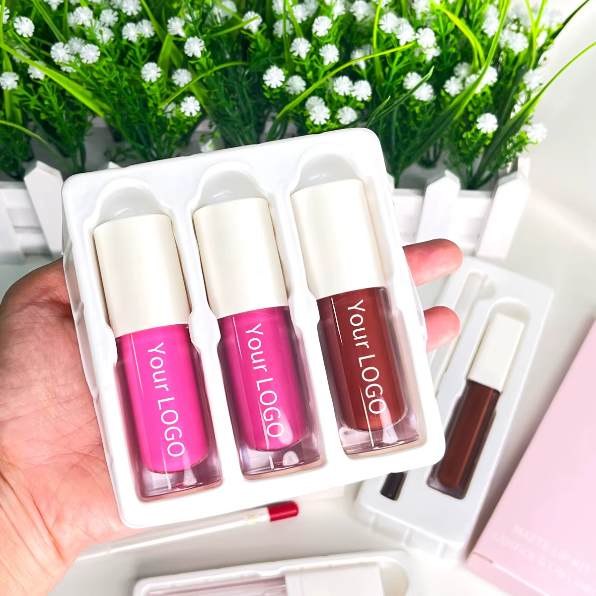 Makeup Waterproof Vegan Liquid Lipstick Set Custom Logo Lip Kit Private Label Matte Liquid Lipstick Set