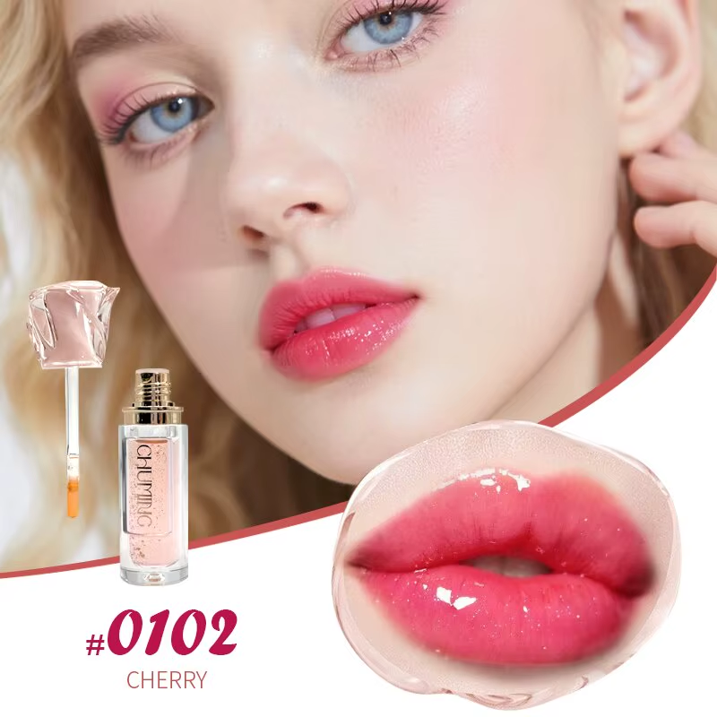 Vegan Fruit Lip Oil Moisturizing Mirror Glossy Lip Gloss Hydrating Plumping Lip Tint for Private Label