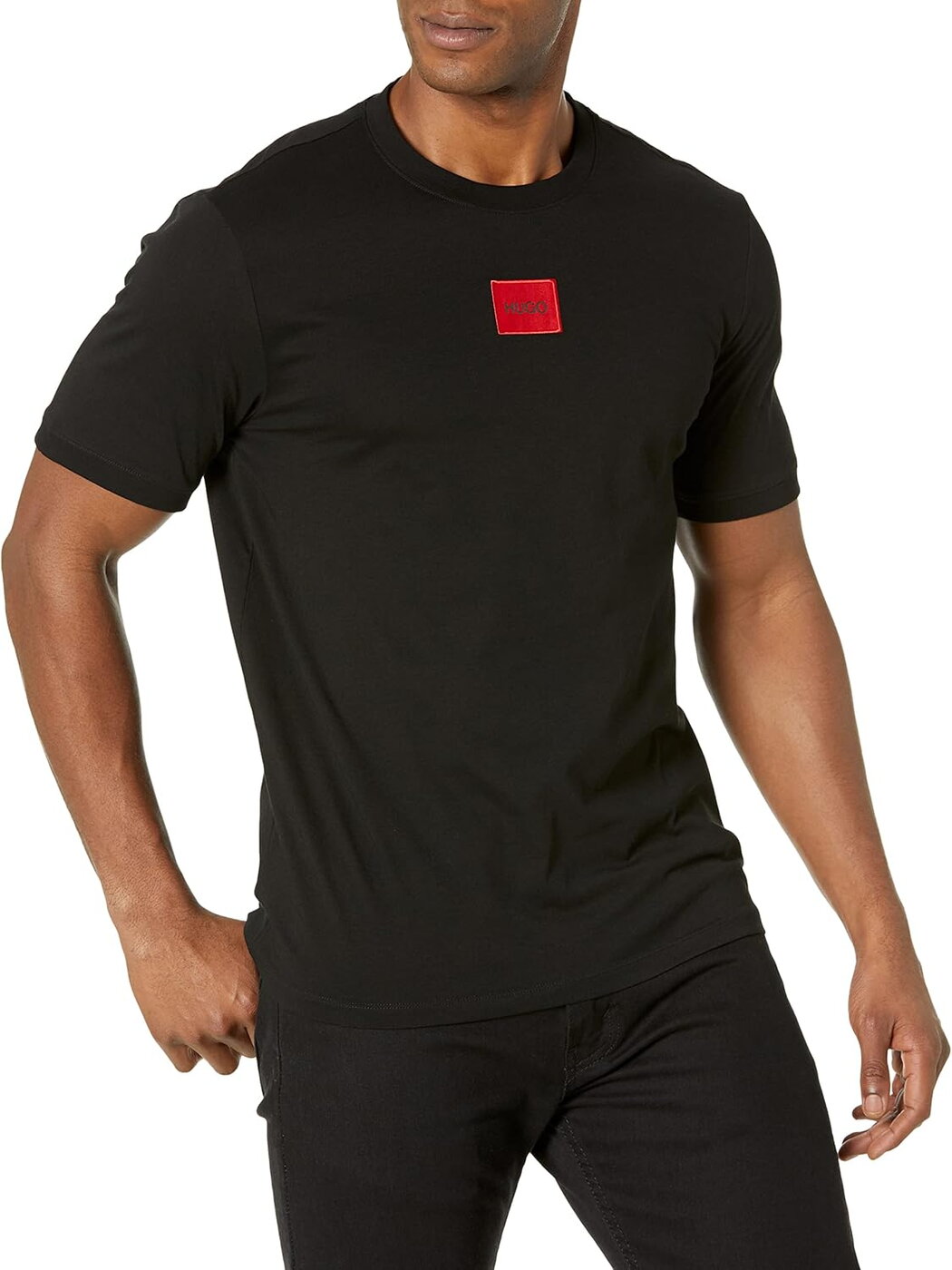 Hugo T-Shirt Canelada Gola Redonda Regular Fit Logótipo Homem