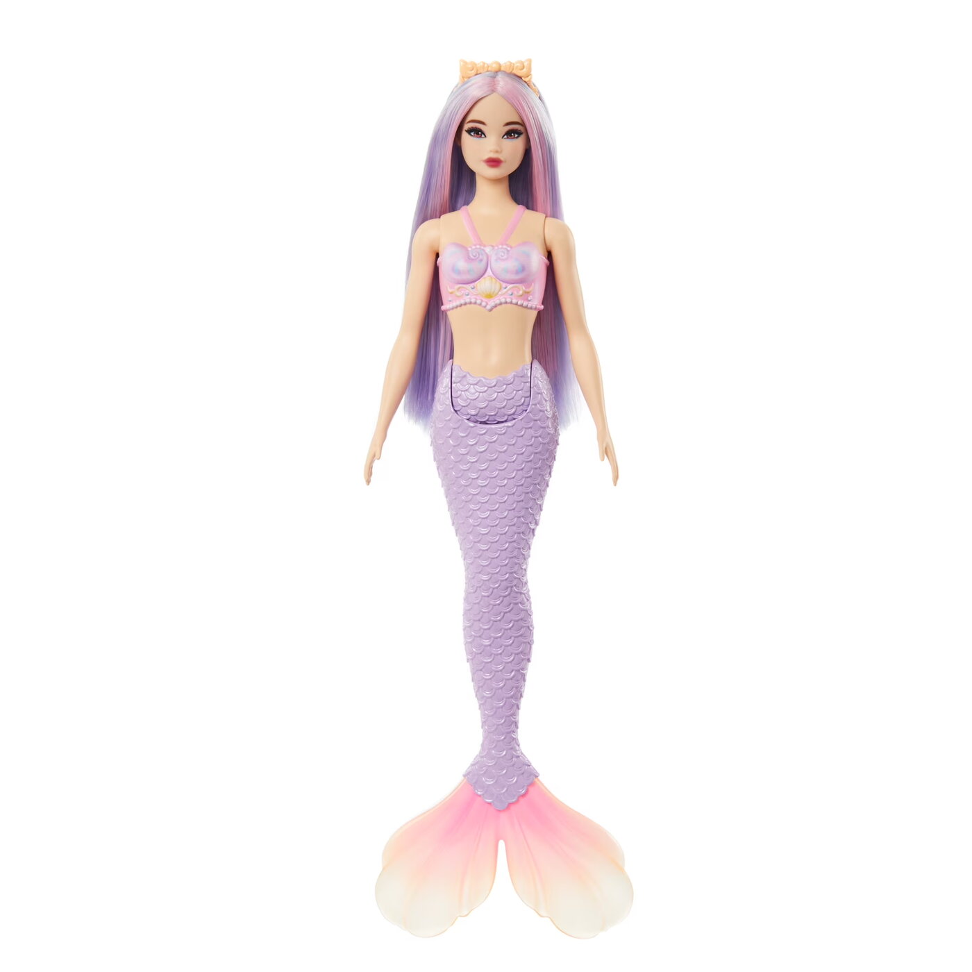 Barbie Boneca Sereia com Cabelo Rosa e Lilás