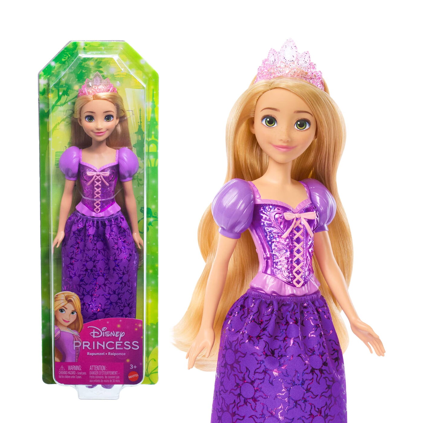 Disney Princesas Boneca Rapunzel com Tiara