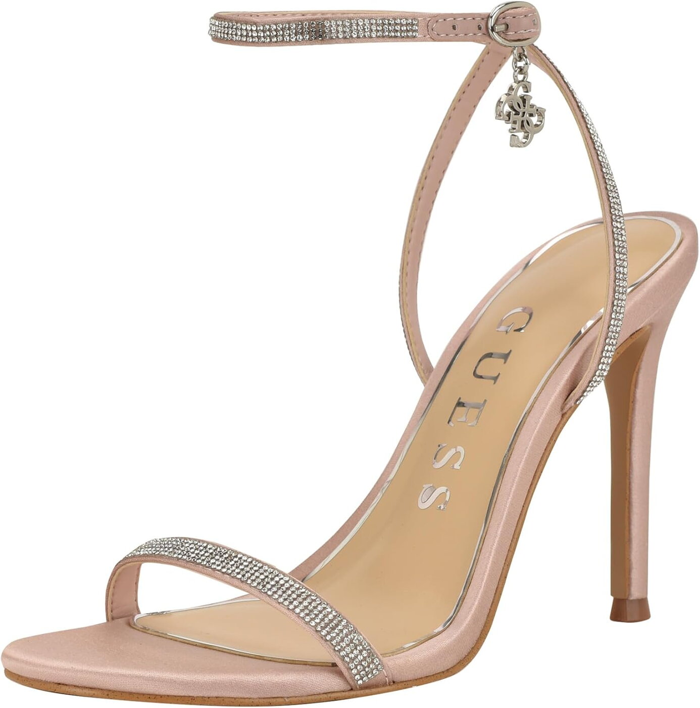 Guess Sandália de Salto Agulha Charmer com Strass Nude