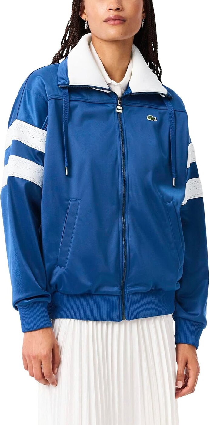 Lacoste Casaco de Treino Jersey Acetinado Azul França SF5260-51