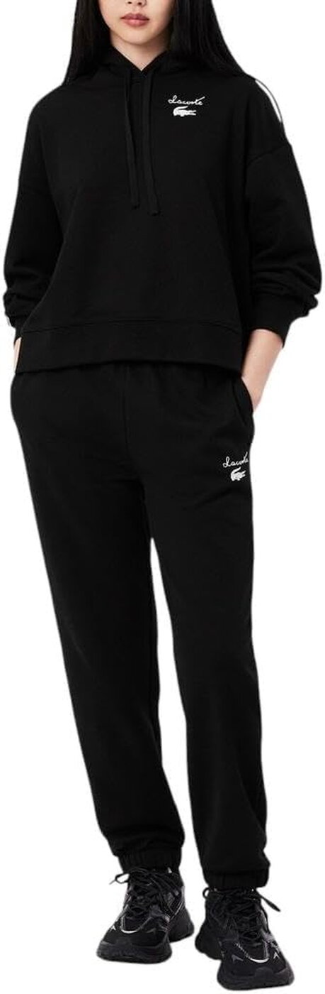 Lacoste Calças de Treino Core Collection Corte Direito Mulher Preto