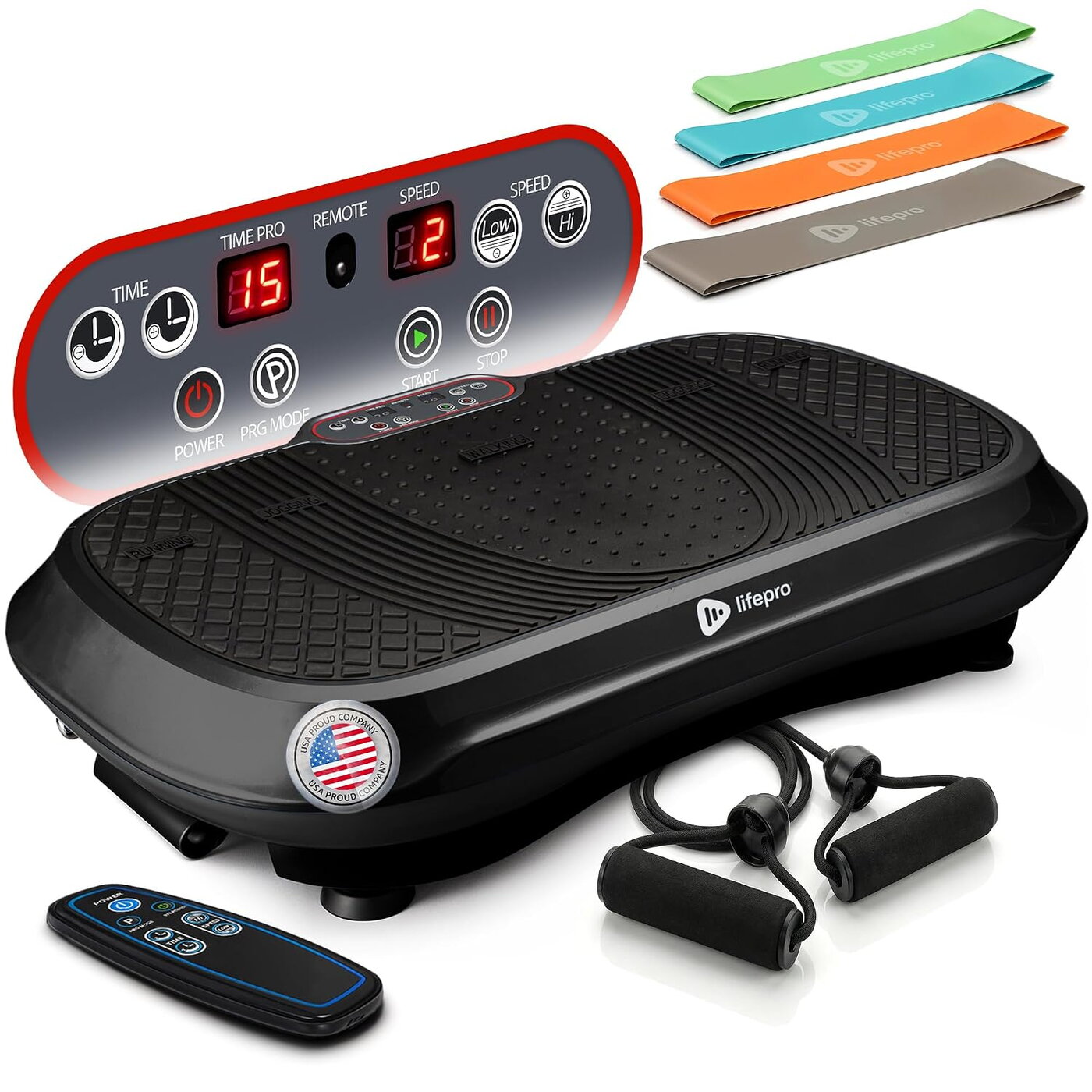 Lifepro Waver Plataforma Vibratória 99 Velocidades 10 Programas Preto