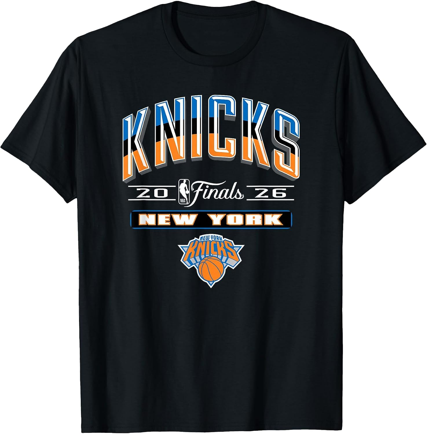 T-Shirt NBA Finals York Knicks Final Push Homem Preto