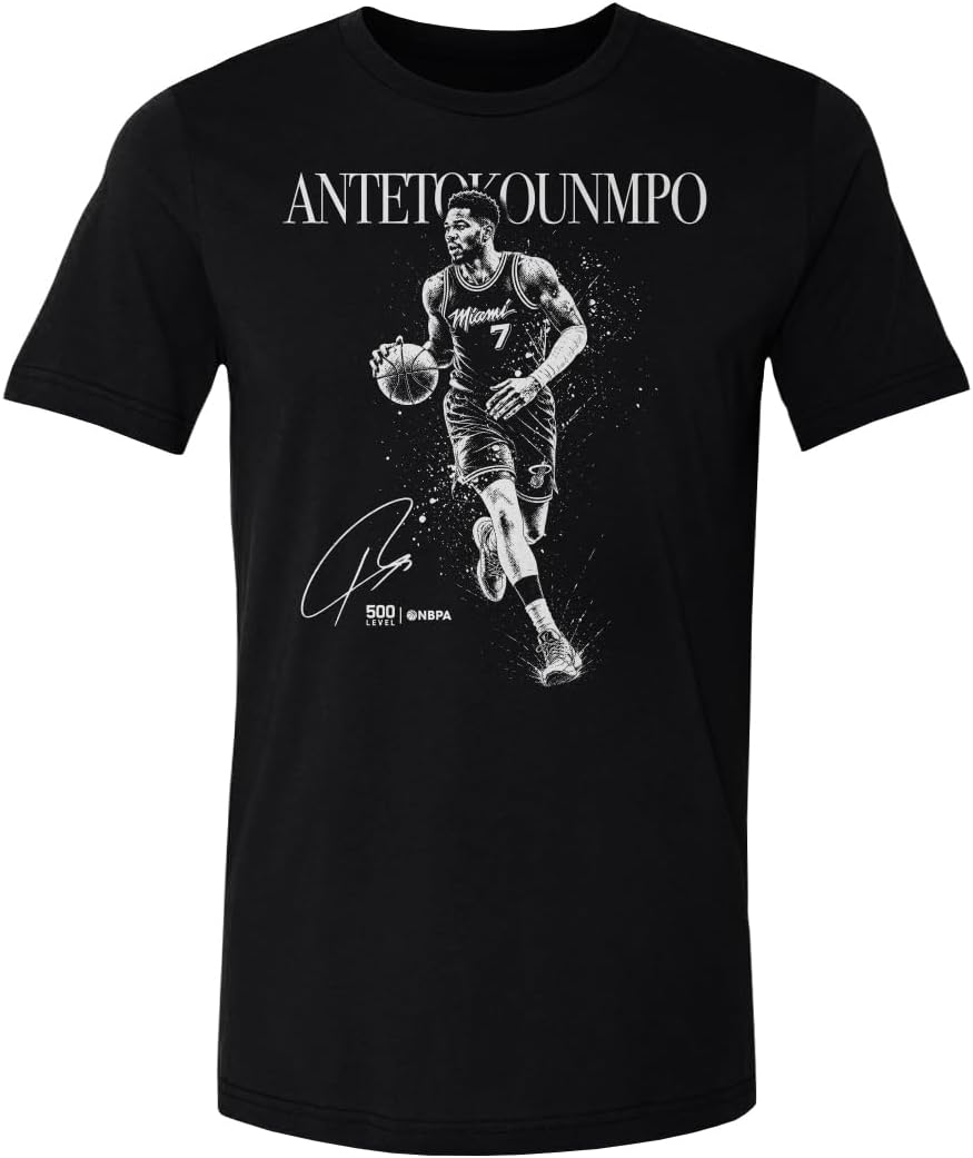 500 LEVEL T-Shirt NBA Giannis Antetokounmpo Algodão Homem