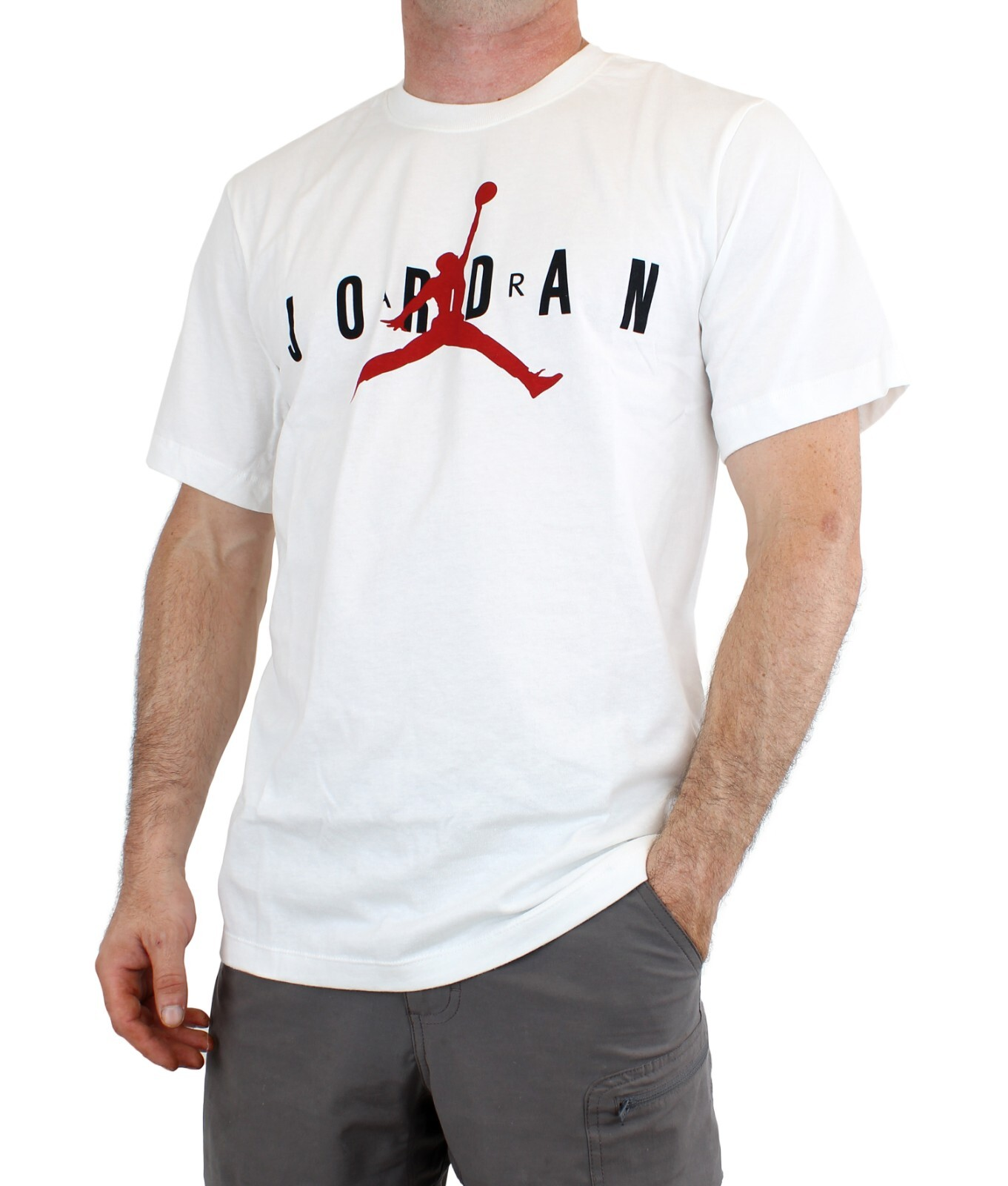 Nike Air Jordan Wordmark T-Shirt Homem CK4212 Branco