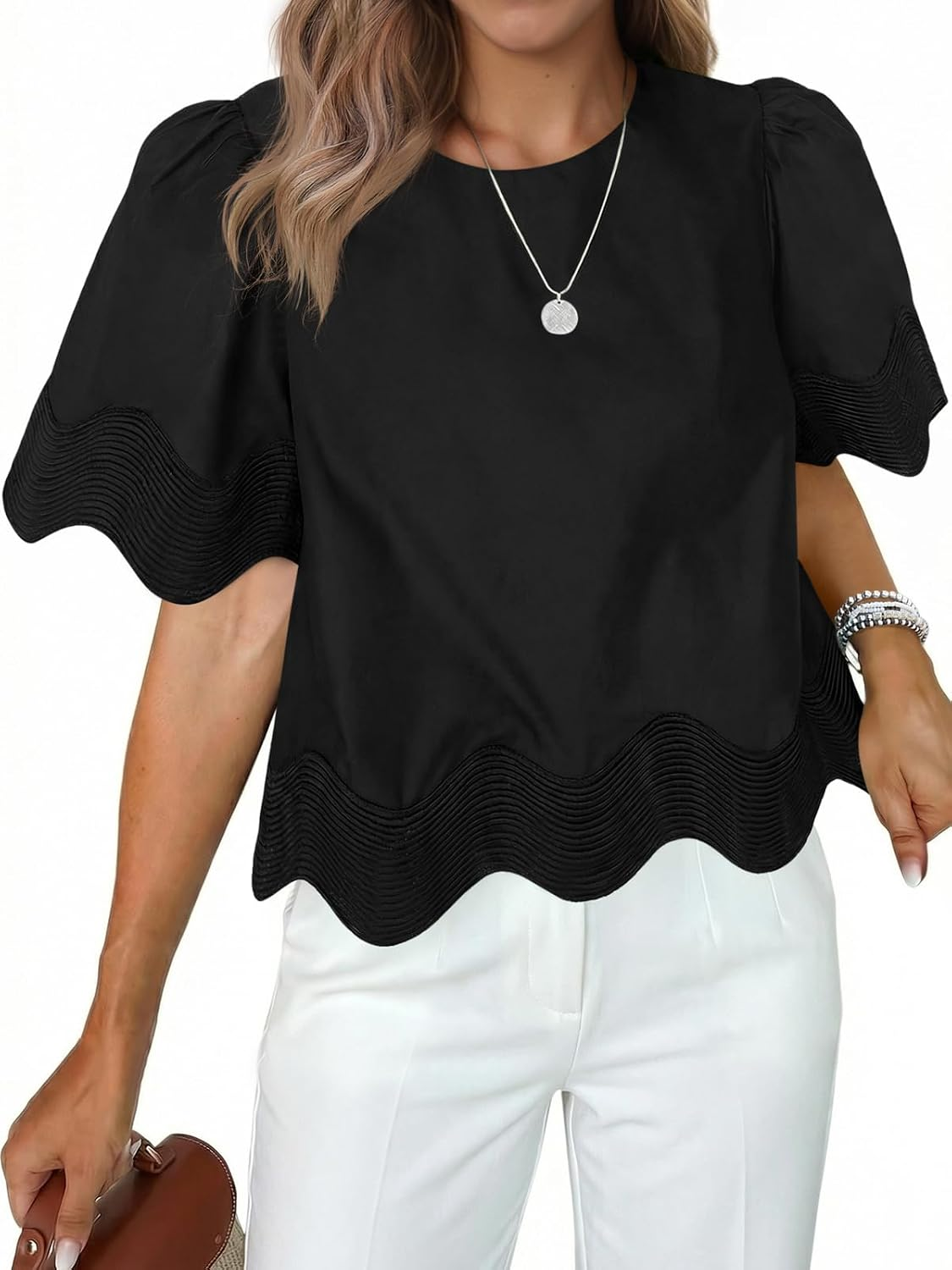 Tankaneo Top Mulher Curto com Folhos M1T539