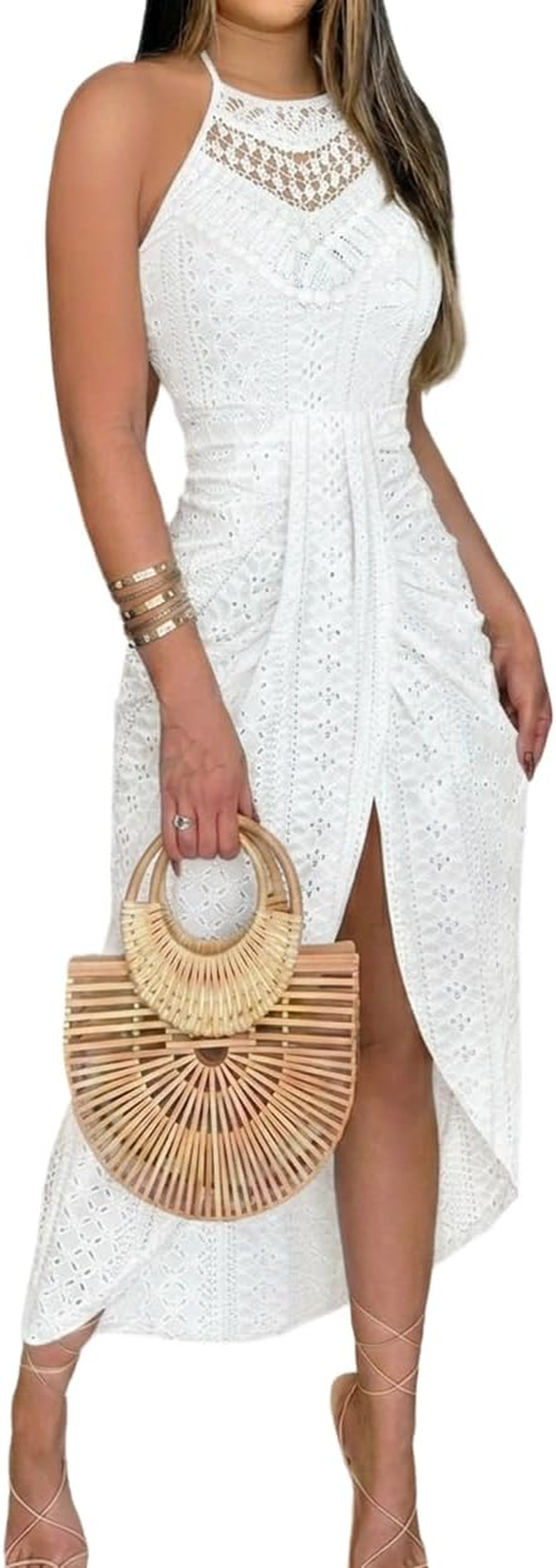 CHICME Vestido Mulher Verão Halter