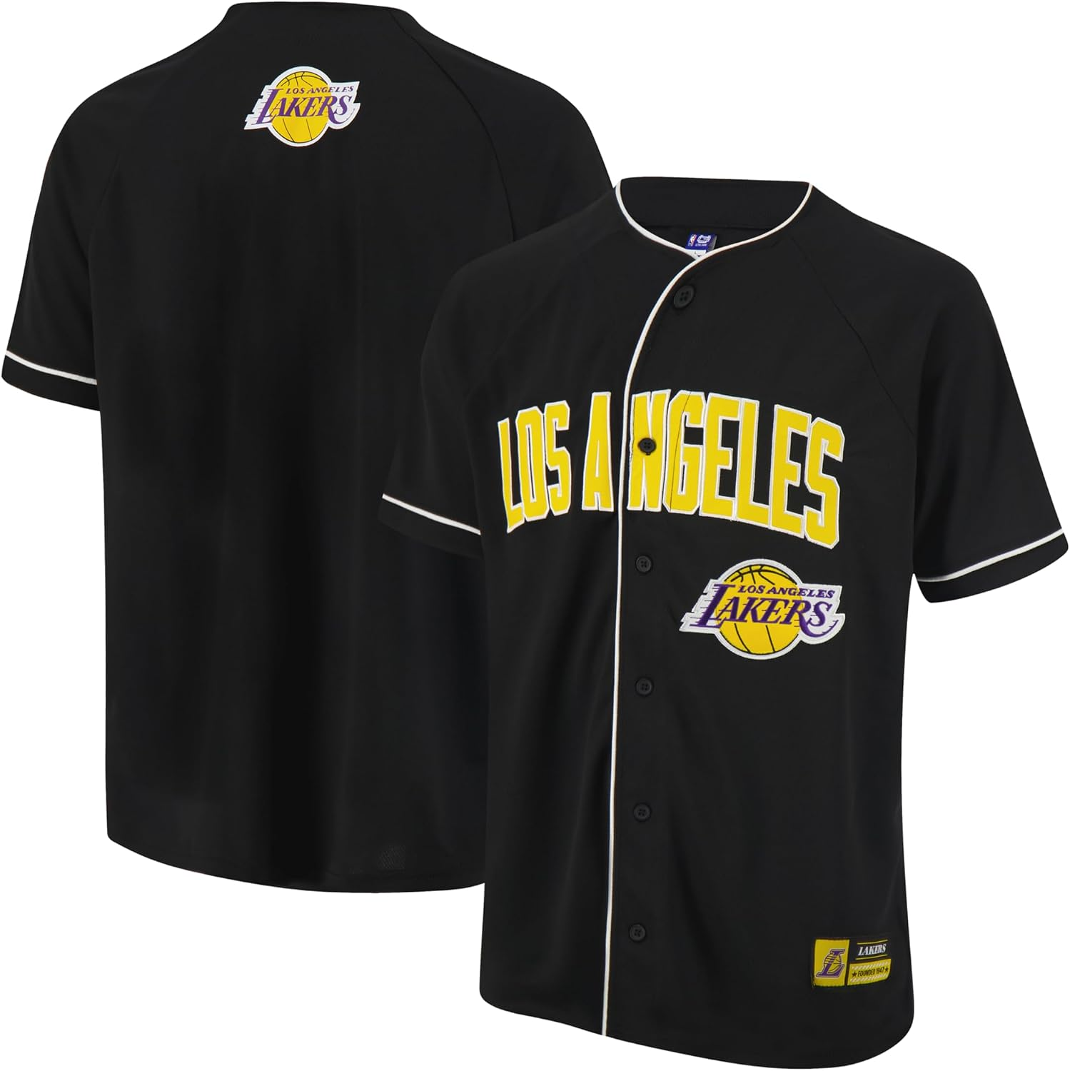 Ultra Game Camisa de Basebol NBA Los Angeles Lakers GTM7653FF23 Preto