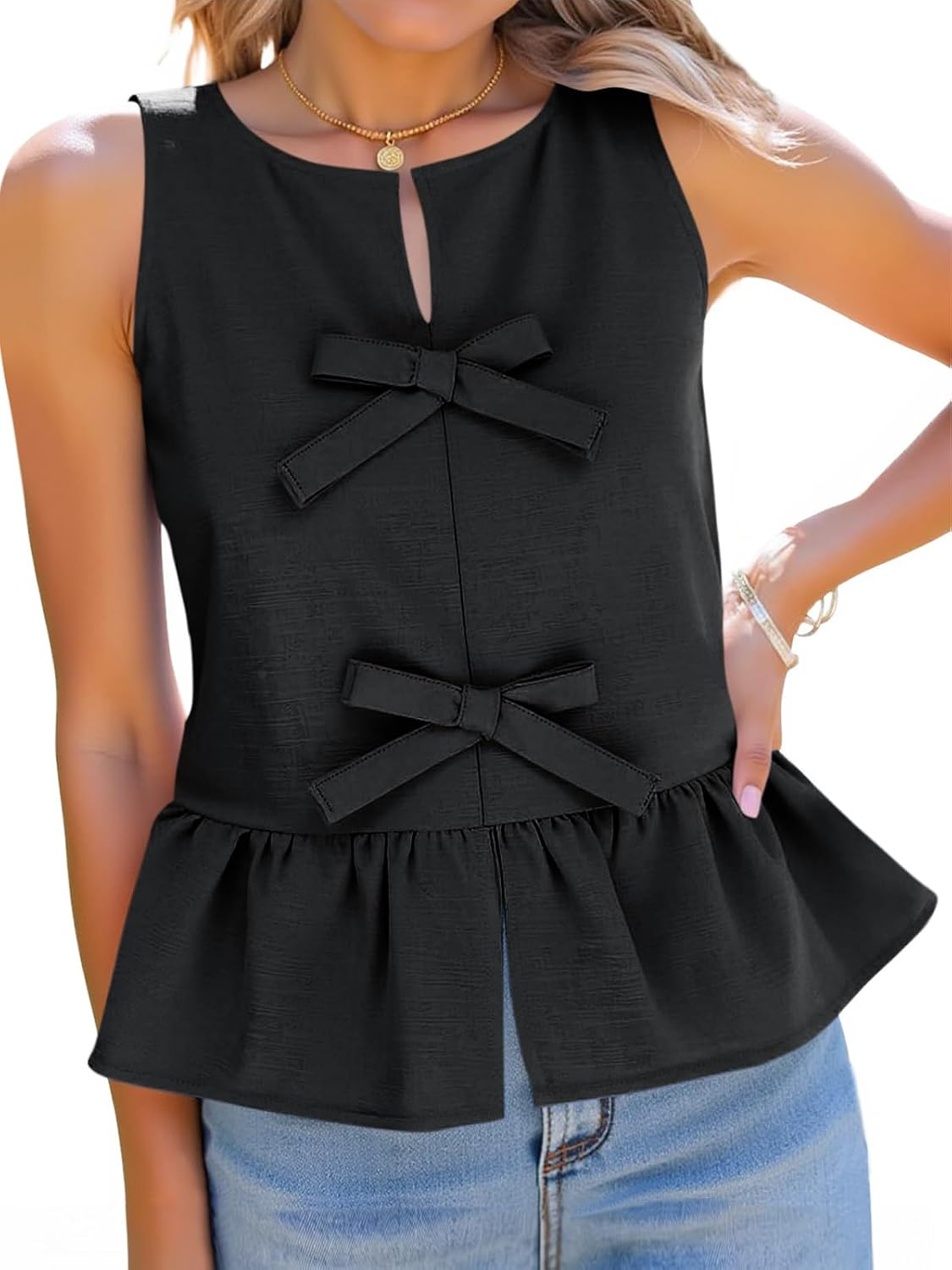 Tankaneo Top Mulher Peplum de Verão