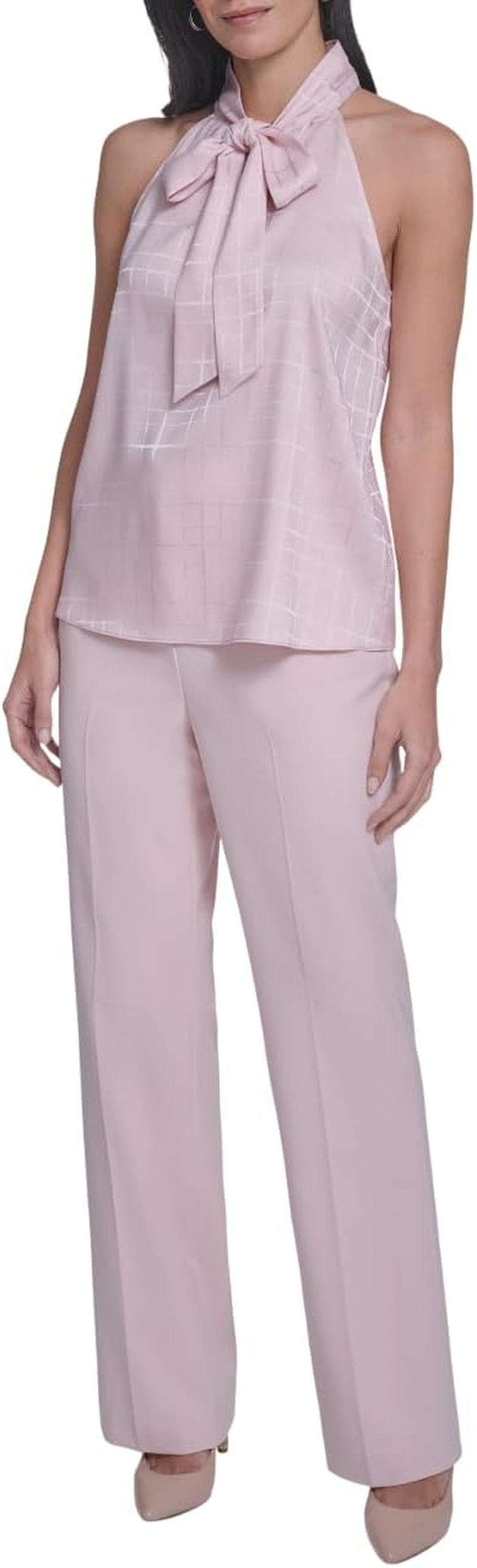 Calvin Klein Top Mulher Jacquard com Laço sem Mangas Petal
