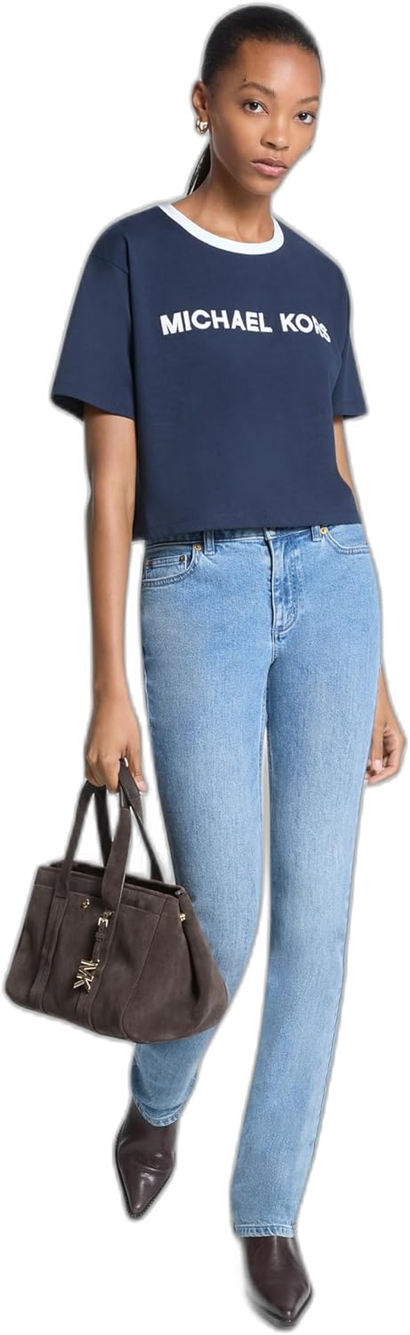Michael Kors T-Shirt Mulher Aplicação Midnight Blue Pearl Heather