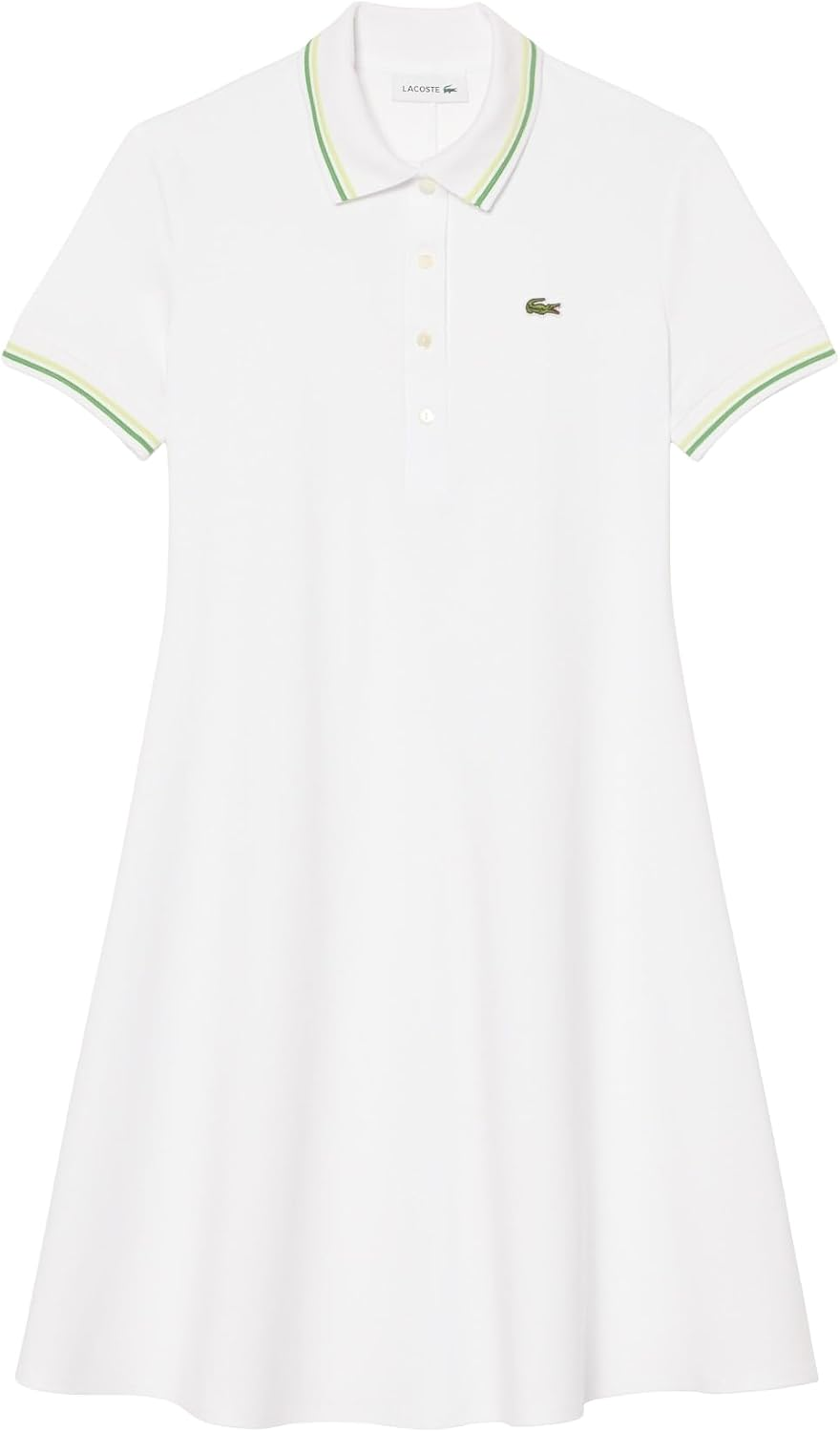 Lacoste Vestido Evasé Gola Polo Malha Elástica EF5288-51