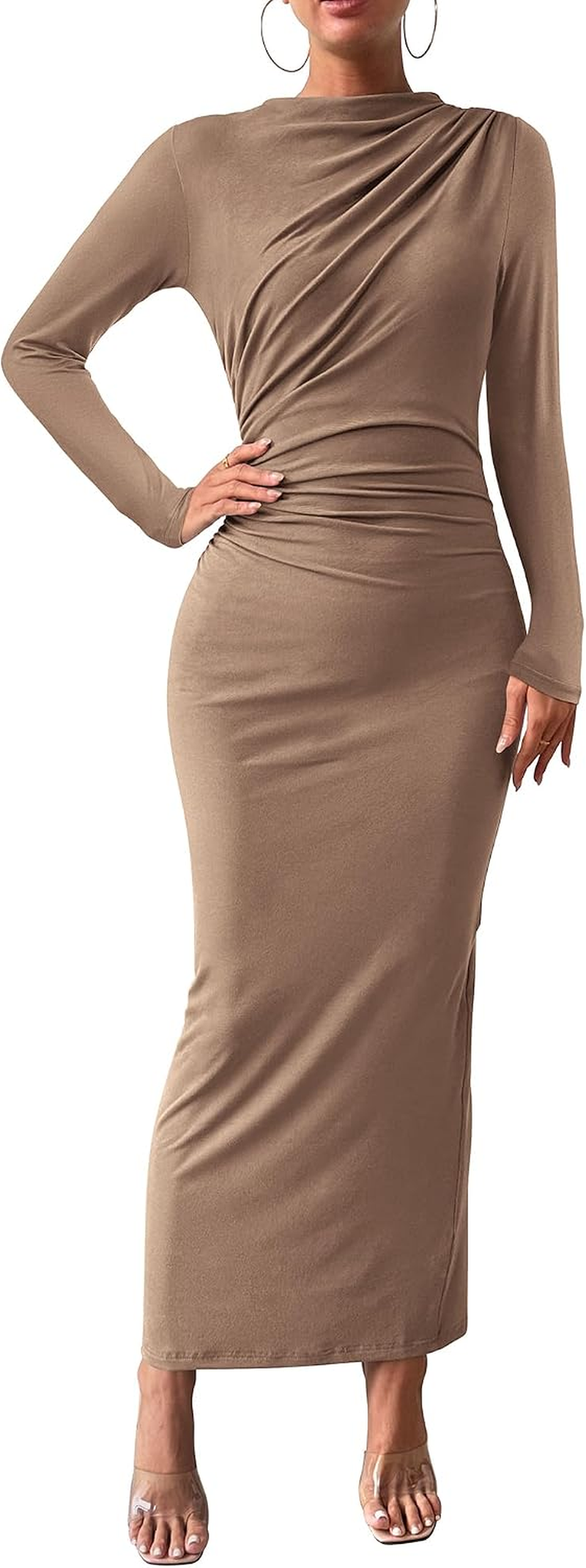 BTFBM Vestido Longo Mulher Manga Comprida BT492