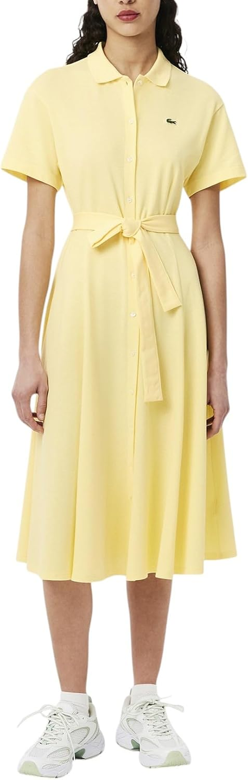 Lacoste Vestido Polo Curto Evasé Piqué EF9621-51