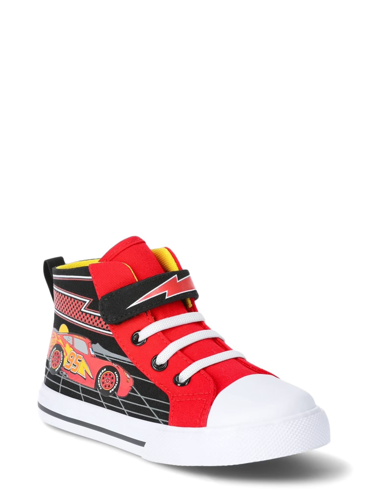 Disney Cars Sapatilhas Cano Alto Lightning McQueen Rapaz Bebé Preto Vermelho 7