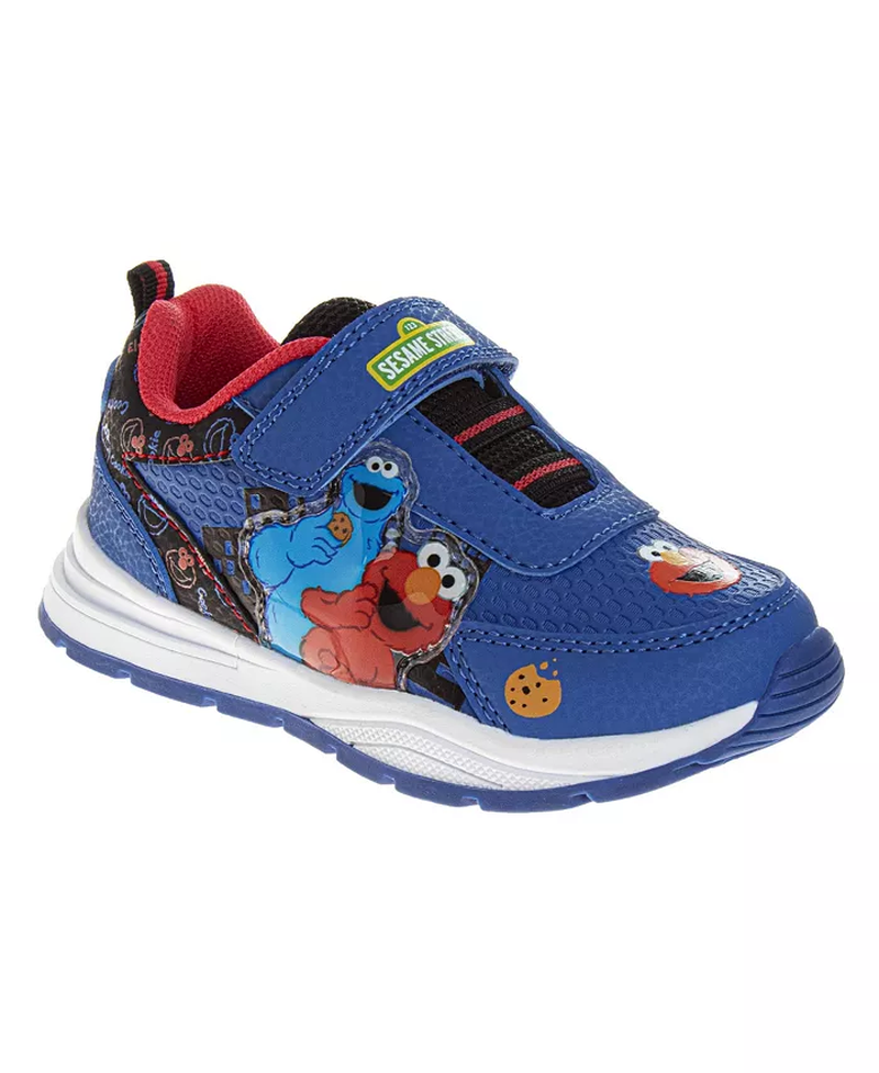 Sesame Street Sapatilhas Criança Cookie Monster Elmo com Luzes e Velcro