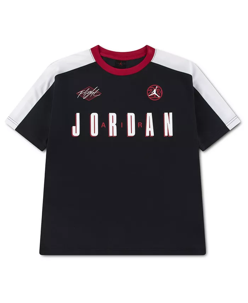 Air Jordan T-shirt Rapaz Jersey Blocos de Cor Preta S
