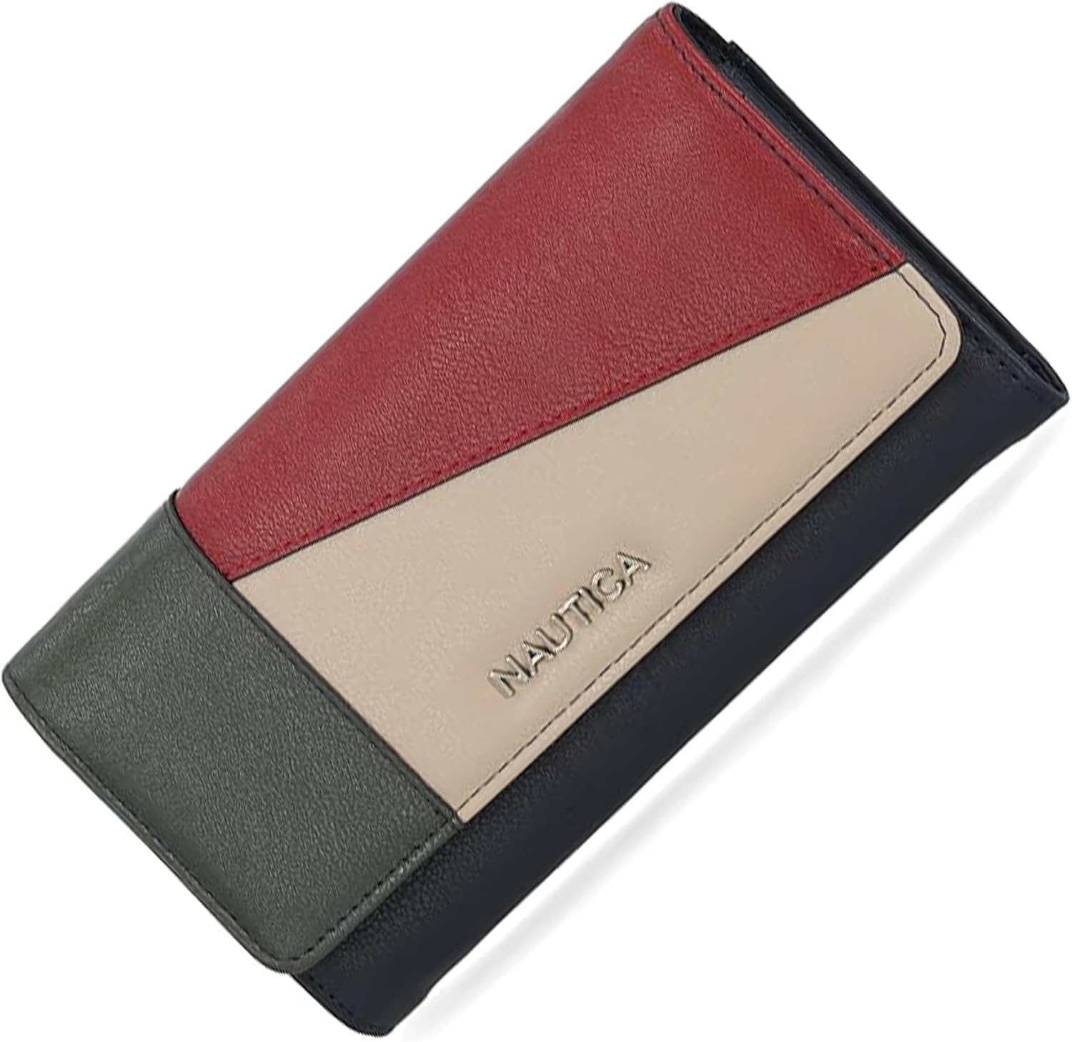 Nautica Carteira Feminina Slim Money Manager NTLW4055 Proteção RFID Preto