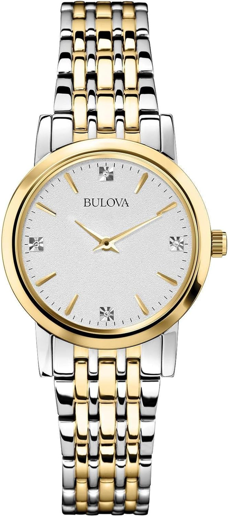 Bulova Classic 98P115 Relógio Quartzo Mulher Madrepérola Diamante