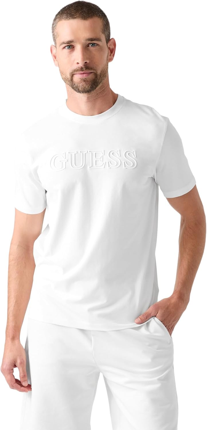 Guess Eco Alphy T-shirt Homem Logo Relevo