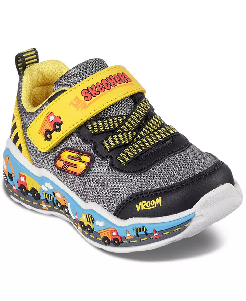 Skechers Play Scene Sapatilhas Bebé Rapaz Preto Amarelo 407312N