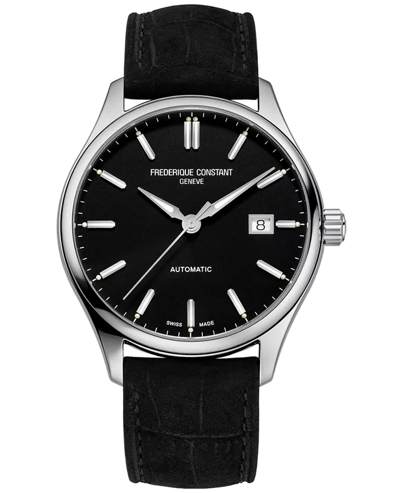 Frederique Constant Classic Index Automático 40 mm Pele Preta
