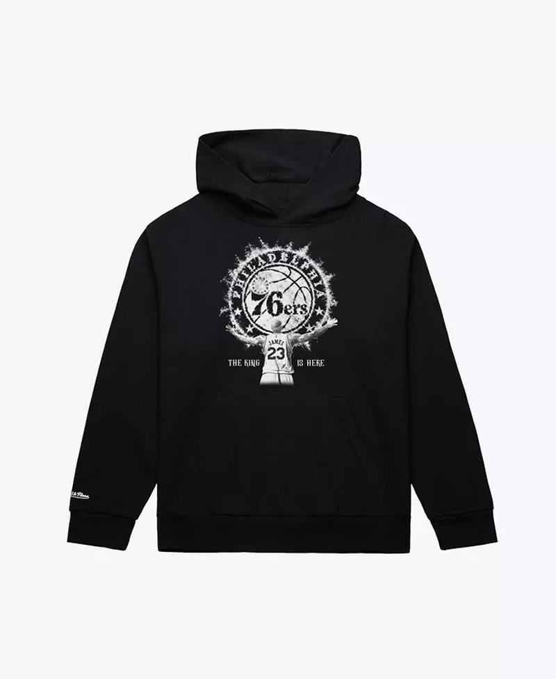 Mitchell & Ness Hoodie LeBron James Philadelphia 76ers Witness Preto S