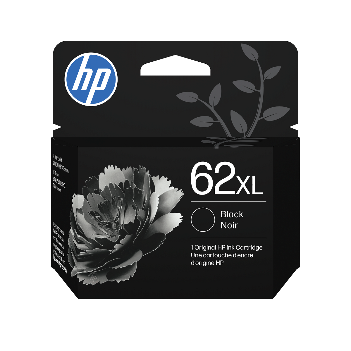 Tinteiro original HP 62XL – Black (rendimento ~600 páginas)