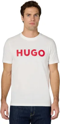 Hugo T-Shirt Manga Curta Logótipo Estampado Homem 50467556