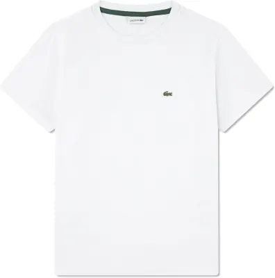 Lacoste T-Shirt Core Algodão Crocodilo Bordado Criança Branco