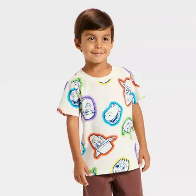 Disney Toy Story T-shirt de Manga Curta para Bebé Rapaz - Branco-sujo